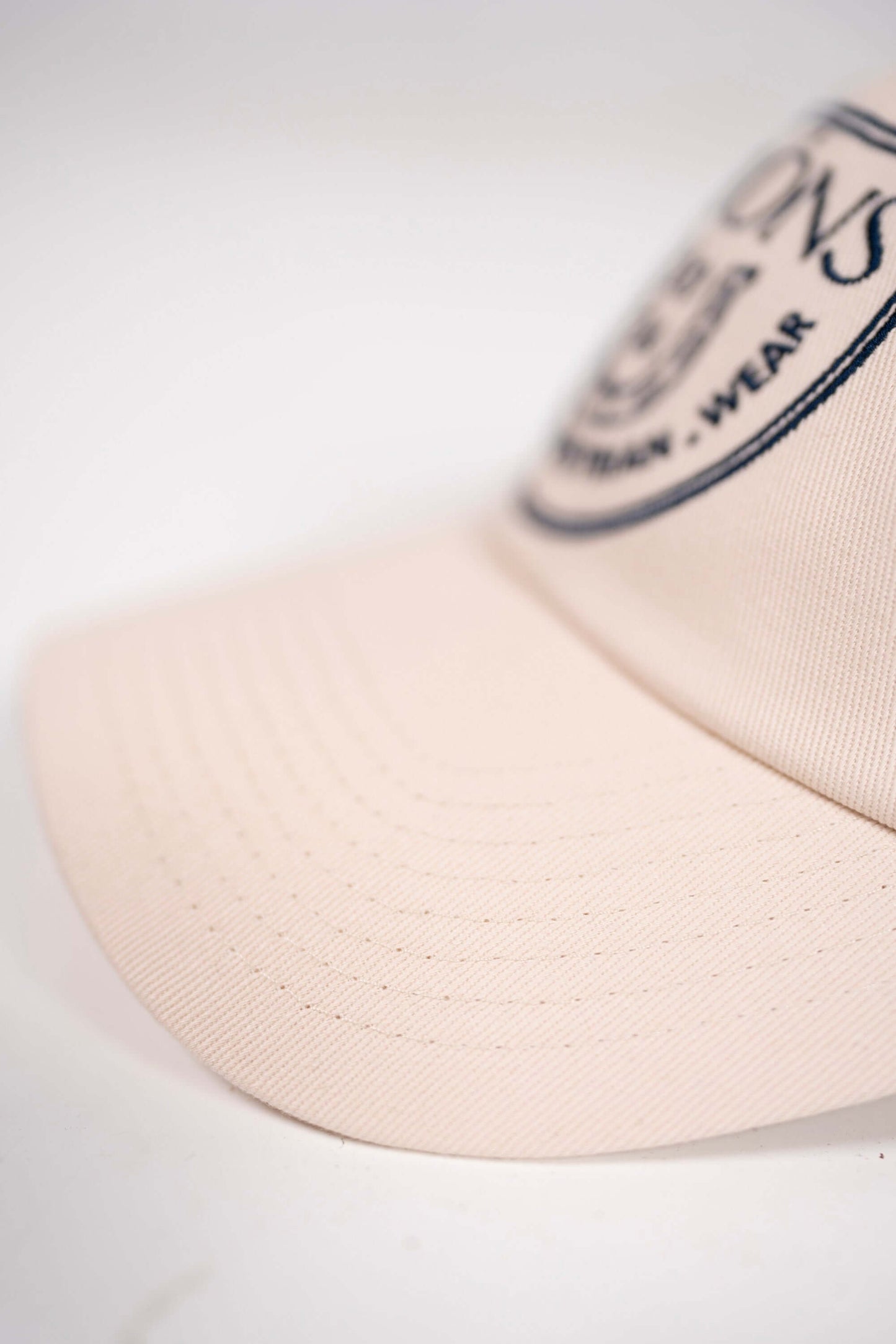 Unisex Twill Cotton Cap-Beige & Navy