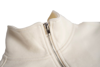 Flóns Quarter-Zip Sweater Creamy Beige